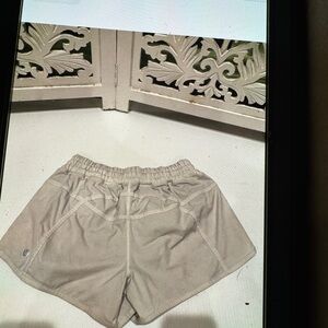 Lululemon Women’s Beige Shorts - Size 4 | Perfect for Running & Yoga